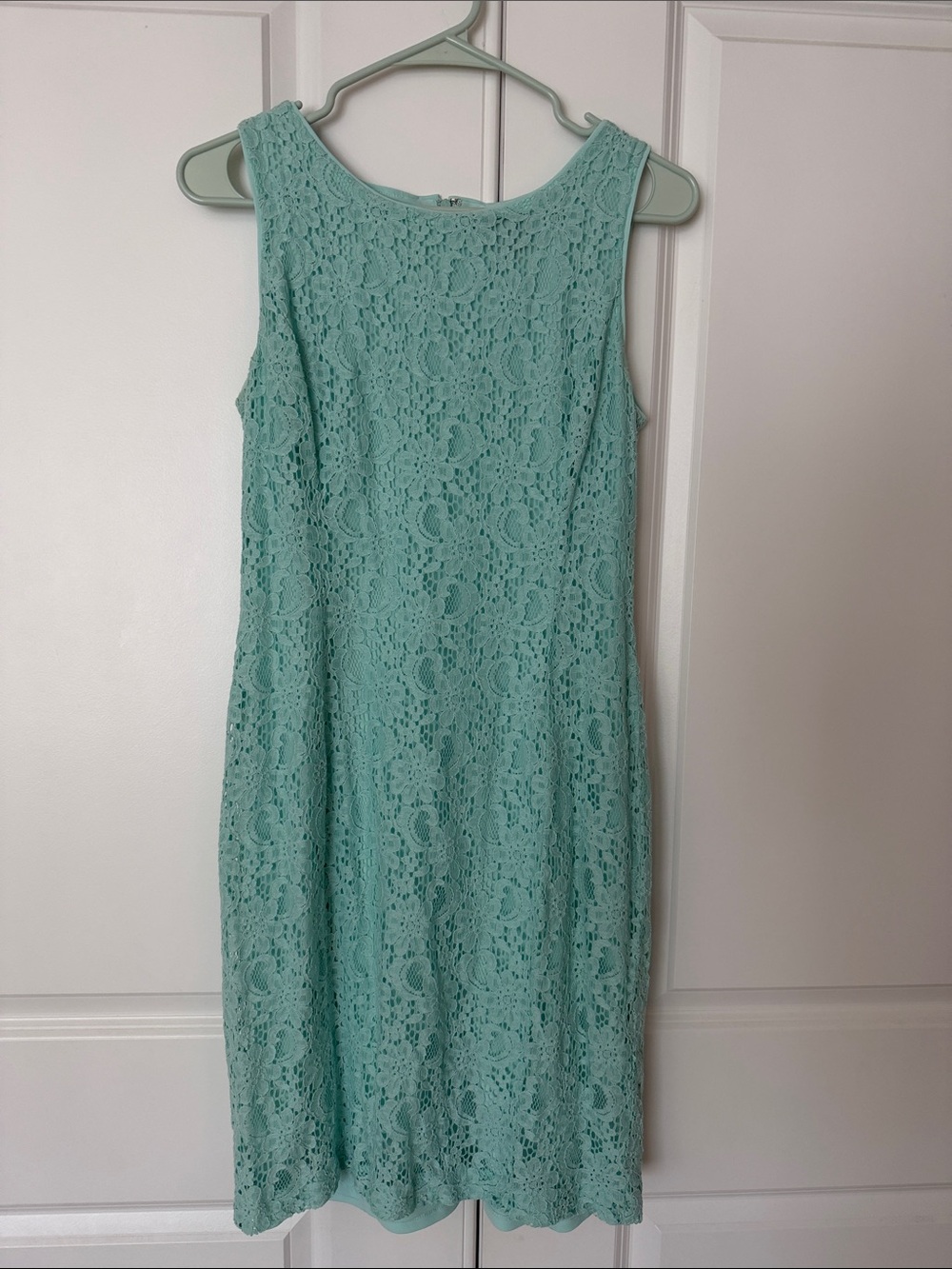 Ralph Lauren Mint Green Lace Sleeveless Shift Dress